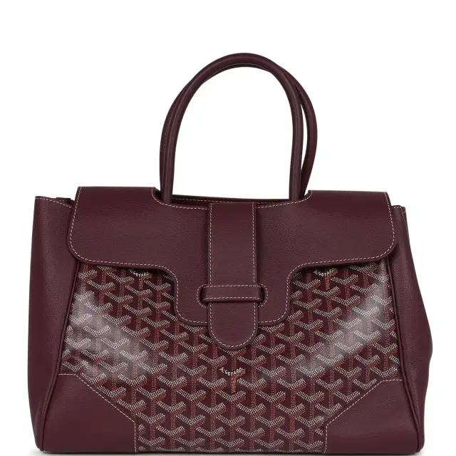 goyard Goyard Saigon Tote Burgundy Goyardine Canvas Palladium Hardware