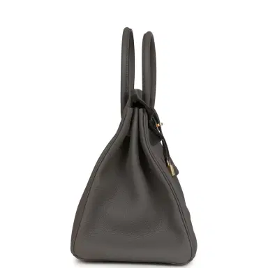 HERMÈS Hermes Birkin 35 Gris Mouette Togo Permabrass Hardware | Thumbnail 3