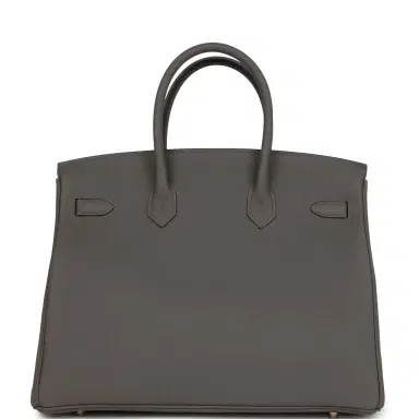 HERMÈS Hermes Birkin 35 Gris Mouette Togo Permabrass Hardware | Thumbnail 4