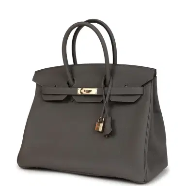 HERMÈS Hermes Birkin 35 Gris Mouette Togo Permabrass Hardware | Thumbnail 5