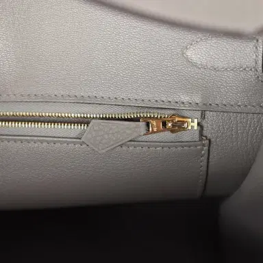HERMÈS Hermes Birkin 35 Gris Mouette Togo Permabrass Hardware | Thumbnail 9