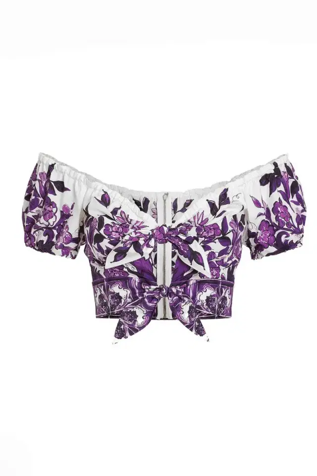 Dolce & Gabbana Maiolica Cropped Top