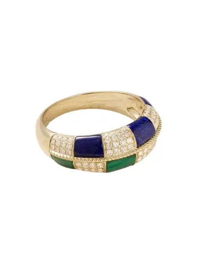 Yvonne Léon Alliance 9-karat Gold Multi-stone Ring | Thumbnail 1 Yvonne Léon Alliance 9-karat Gold Multi-stone Ring | Thumbnail 1
