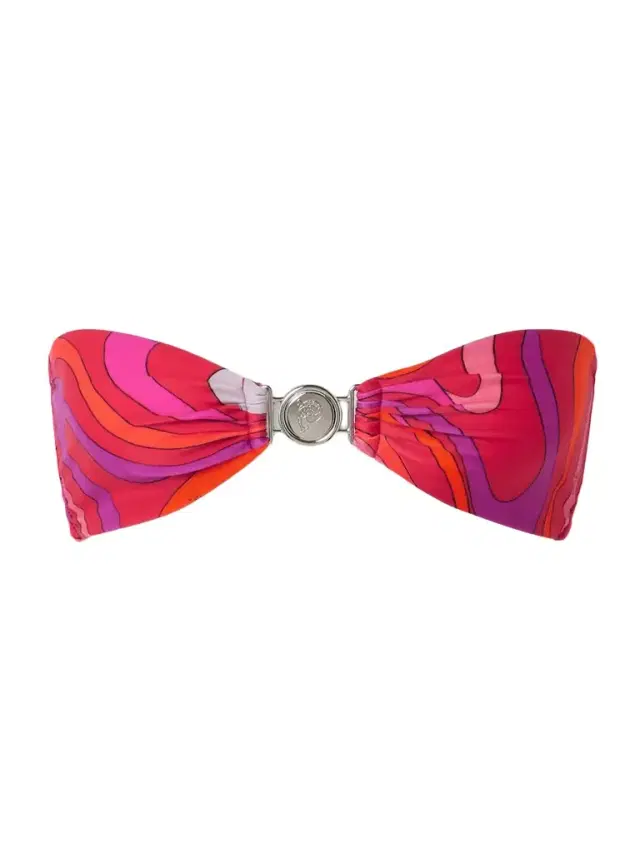 Printed Bandeau Bikini Top