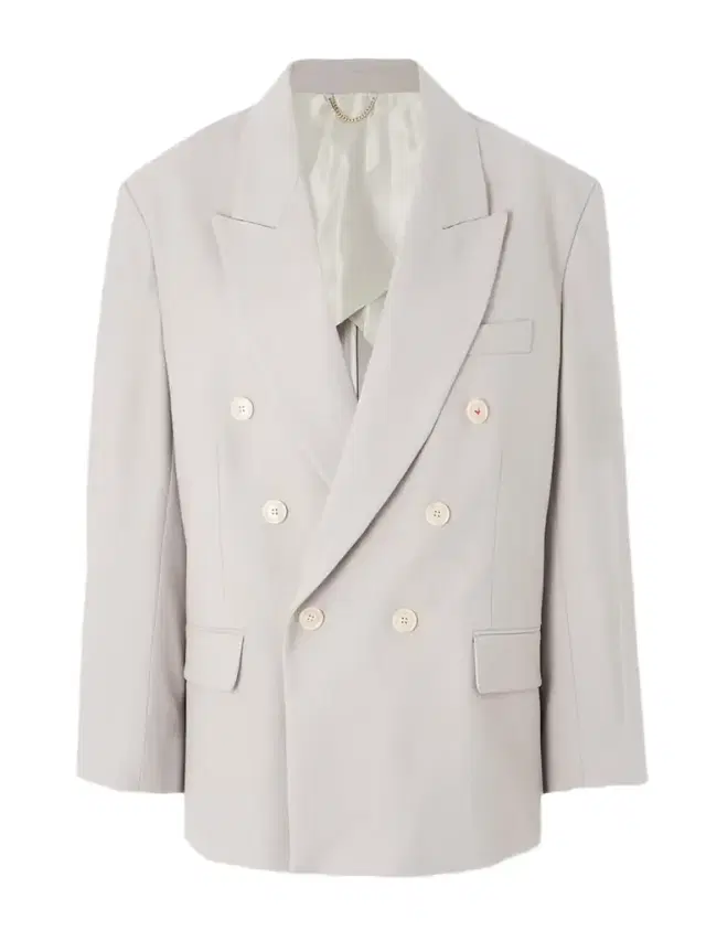 Oversized Double-breasted Twill Blazer