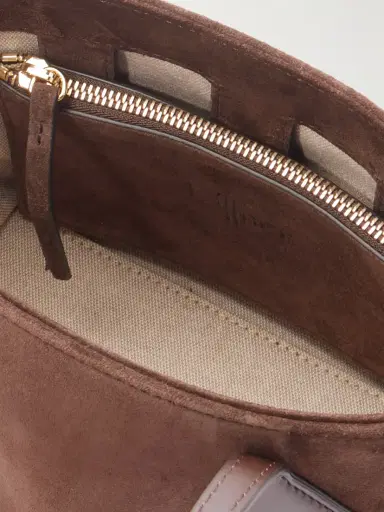 Liffner Micro Leather-trimmed Suede Tote | Thumbnail 5 Liffner Micro Leather-trimmed Suede Tote | Thumbnail 5