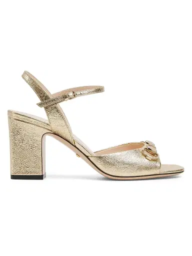 Gucci Women's Lady Horsebit 75MM Metallic Leather Sandals - Silver | Thumbnail 6 Gucci Women's Lady Horsebit 75MM Metallic Leather Sandals - Silver | Thumbnail 6