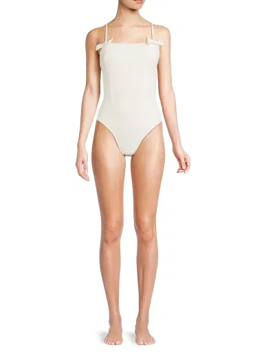 Hutch Women's Townes Bow One-Piece Swimsuit - White | Thumbnail 2