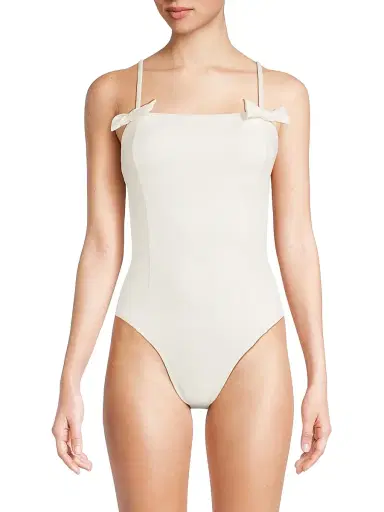 Hutch Women's Townes Bow One-Piece Swimsuit - White | Thumbnail 3