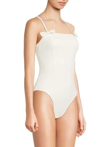 Hutch Women's Townes Bow One-Piece Swimsuit - White | Thumbnail 4