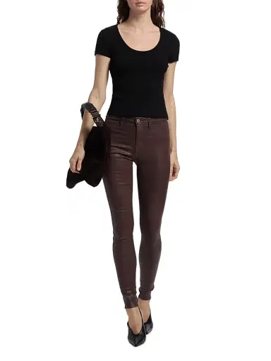 L'Agence Women's Brynlee Scoopneck T-Shirt - Black - Size XL | Thumbnail 2