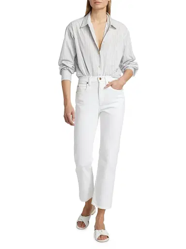 Jamie Haller Women's The Kenickie High Rise Jeans - Soft White | Thumbnail 2
