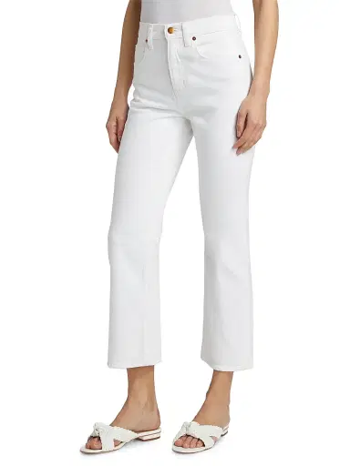 Jamie Haller Women's The Kenickie High Rise Jeans - Soft White | Thumbnail 4