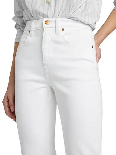 Jamie Haller Women's The Kenickie High Rise Jeans - Soft White | Thumbnail 6