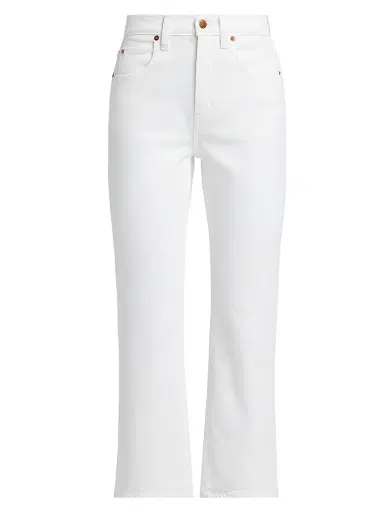 Jamie Haller Women's The Kenickie High Rise Jeans - Soft White | Thumbnail 1