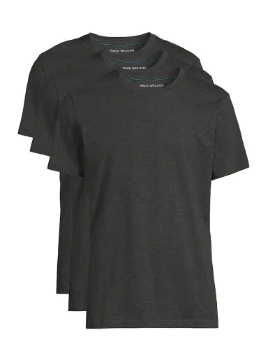 Mack Weldon Men's 3-Pack Cotton Crewneck T-Shirt - Charcoal Heather | Thumbnail 1
