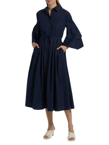 Rosie Assoulin Women's Fiesta Cotton Midi-Shirtdress | Thumbnail 2