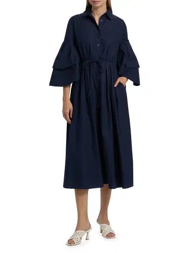 Rosie Assoulin Women's Fiesta Cotton Midi-Shirtdress | Thumbnail 3