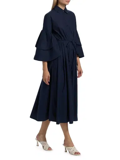 Rosie Assoulin Women's Fiesta Cotton Midi-Shirtdress | Thumbnail 4