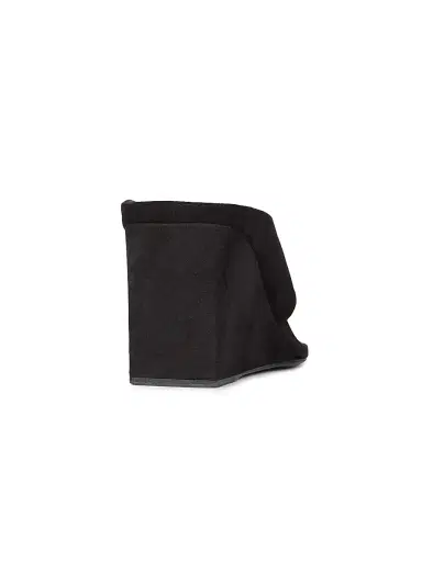 Alaïa Women's 75MM Slip-On Suede Wedge Sandals - Noir | Thumbnail 4 Alaïa Women's 75MM Slip-On Suede Wedge Sandals - Noir | Thumbnail 4