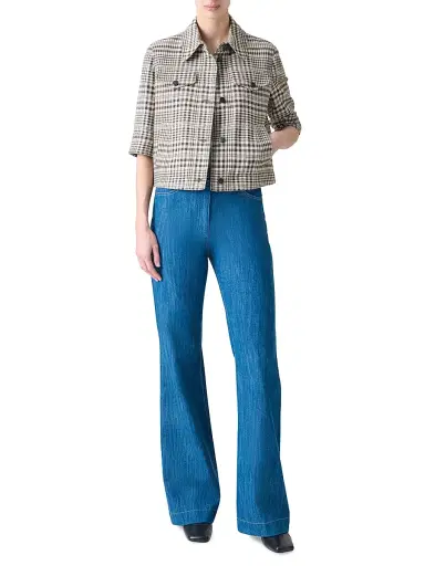 Akris punto Women's Plaid Cropped Shirt Jacket | Thumbnail 2