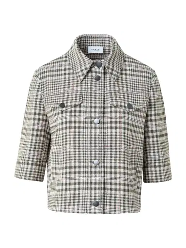 Akris punto Women's Plaid Cropped Shirt Jacket | Thumbnail 1