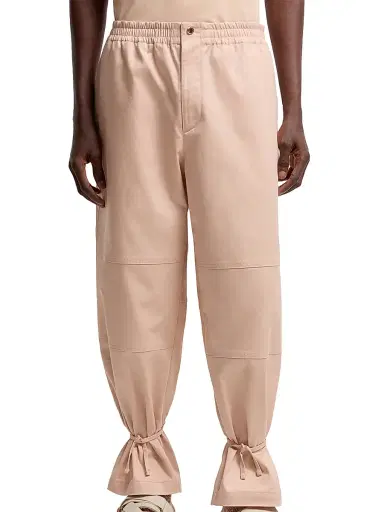 Moncler Genius Men's Moncler x Gilga Farm by Donald Glover Pants in Cotton Gabardine - Peach Pink | Thumbnail 2