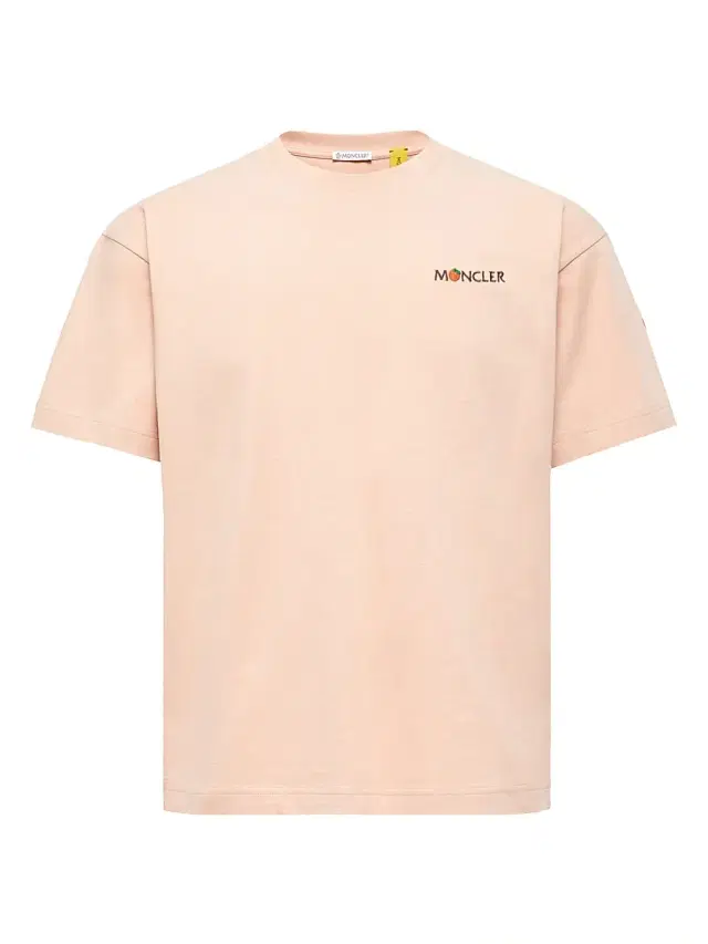 Moncler Genius Men's Moncler x Gilga Farm by Donald Glover Crewneck T-Shirt in Cotton - Peach Pink