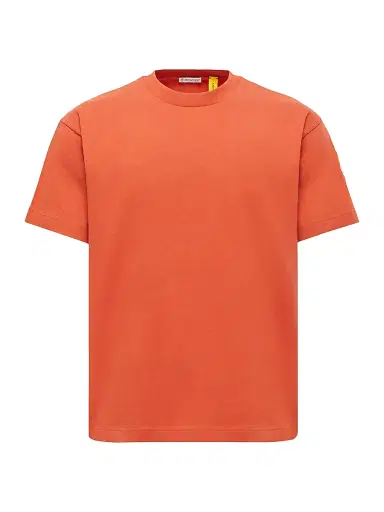 Moncler Genius Men's Moncler x Gilga Farm by Donald Glover Crew-Neck T-Shirt in Cotton - Orange | Thumbnail 1
