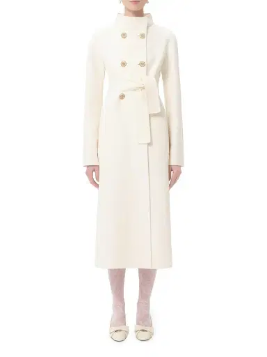 Valentino Garavani Women's Compact Drap Coat - Ivory - Size 2 | Thumbnail 2 Valentino Garavani Women's Compact Drap Coat - Ivory - Size 2 | Thumbnail 2