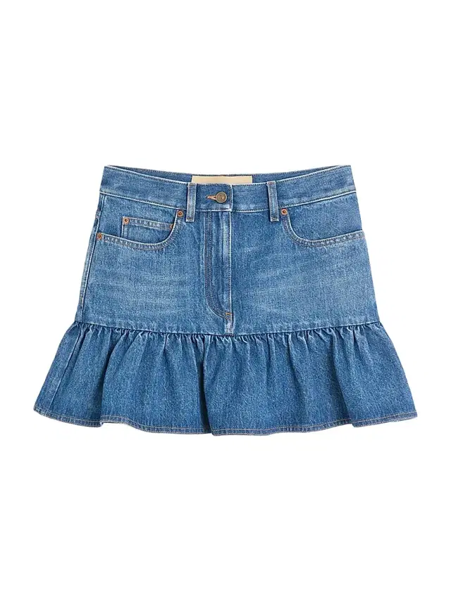 Valentino Garavani Women's Denim Mini Skirt - Blue
