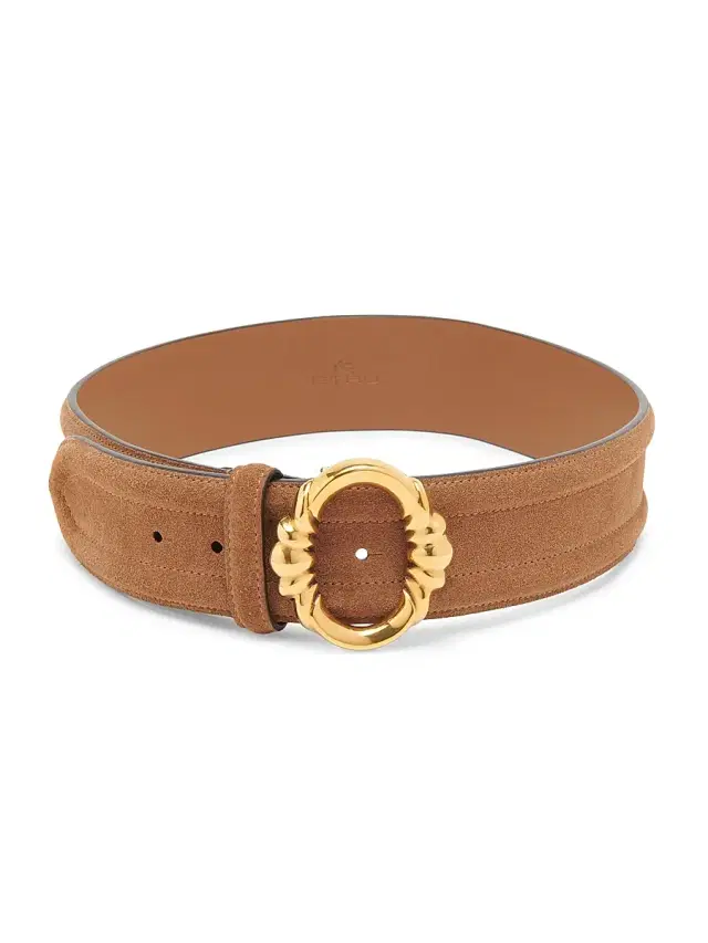 Women's Suede Filligree Buckle Belt - Brown