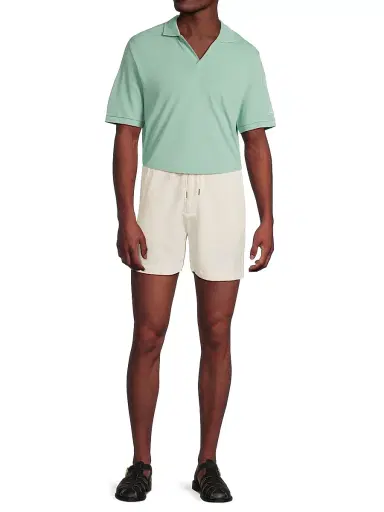 MC2 Saint Barth Men's Charles Stretch-Cotton Polo Shirt - Sage | Thumbnail 2