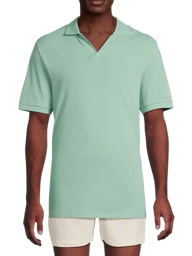 MC2 Saint Barth Men's Charles Stretch-Cotton Polo Shirt - Sage | Thumbnail 3