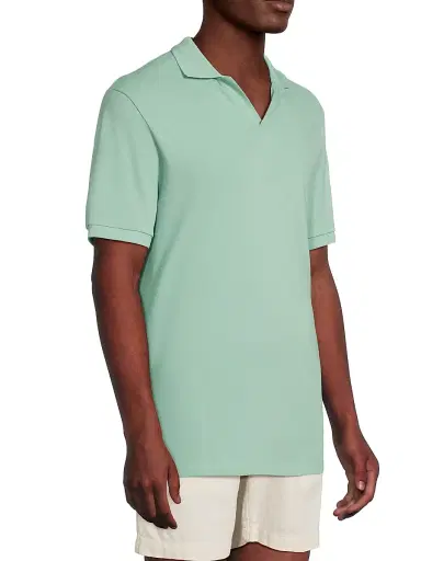 MC2 Saint Barth Men's Charles Stretch-Cotton Polo Shirt - Sage | Thumbnail 4