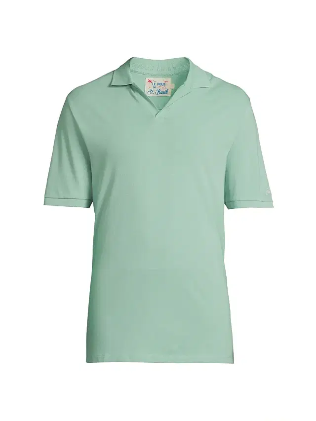 Men's Charles Stretch-Cotton Polo Shirt - Sage