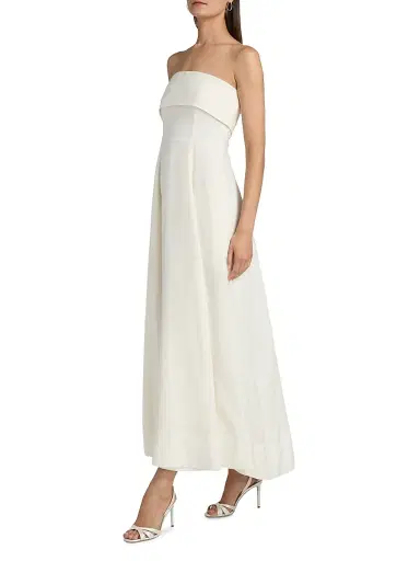 NICHOLAS Women's Melody Linen-Blend Bandeau A-Line Maxi Dress - | Thumbnail 4