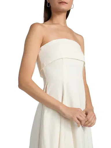 NICHOLAS Women's Melody Linen-Blend Bandeau A-Line Maxi Dress - | Thumbnail 6