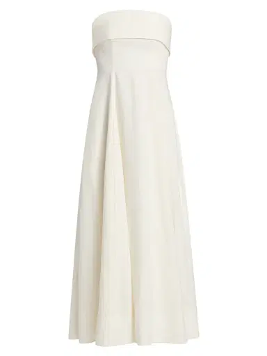 NICHOLAS Women's Melody Linen-Blend Bandeau A-Line Maxi Dress - | Thumbnail 1