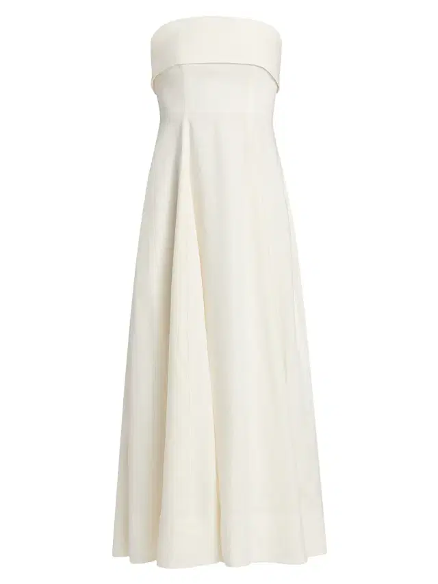 Nicholas the Label Women's Melody Linen-Blend Bandeau A-Line Maxi Dress -