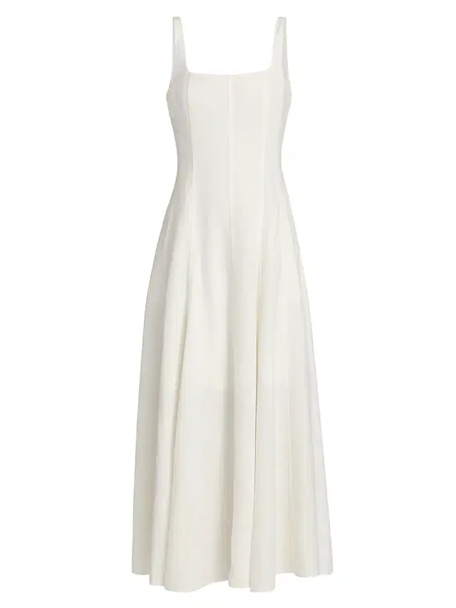 NICHOLAS Women's Athena Linen-Blend Paneled Maxi Dress -