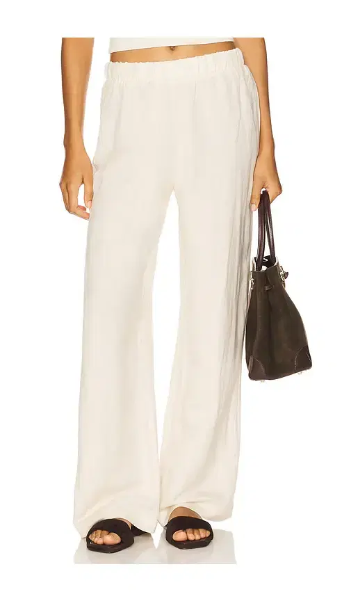 perfectwhitetee Woven Linen Pant