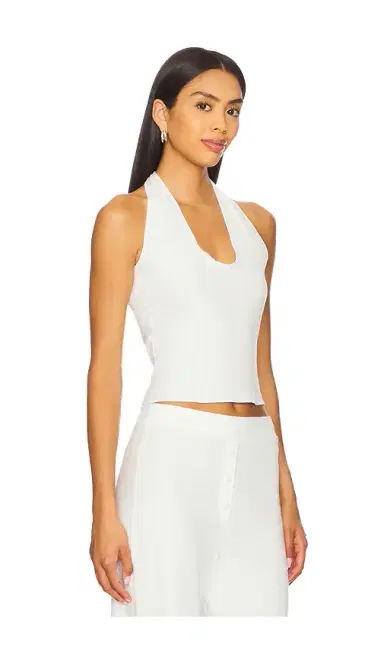 VIR VITA Pointelle Halter Top | Thumbnail 2