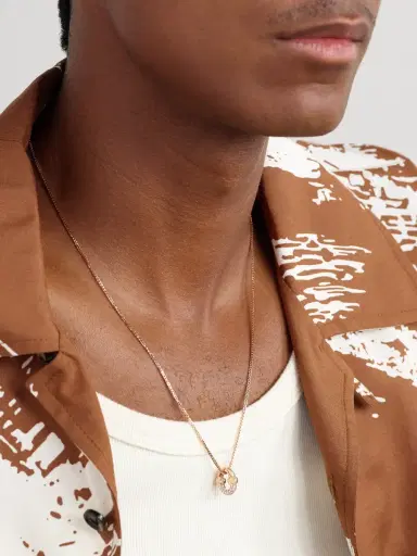 Greg Yuna Umlaut 18-Karat Rose Gold Diamond Chain Necklace - Men | Thumbnail 2