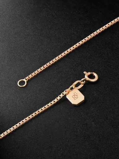 Greg Yuna Umlaut 18-Karat Rose Gold Diamond Chain Necklace - Men | Thumbnail 3