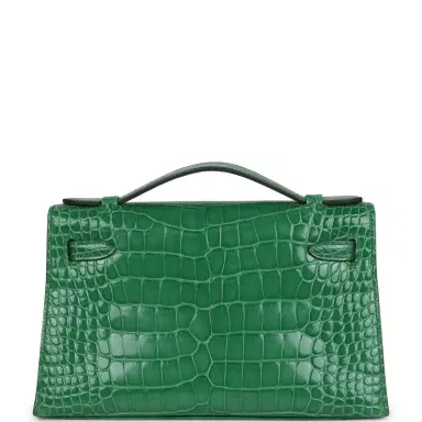 HERMÈS Hermes Kelly Pochette Cactus Shiny Alligator Gold Hardware | Thumbnail 4 HERMÈS Hermes Kelly Pochette Cactus Shiny Alligator Gold Hardware | Thumbnail 4