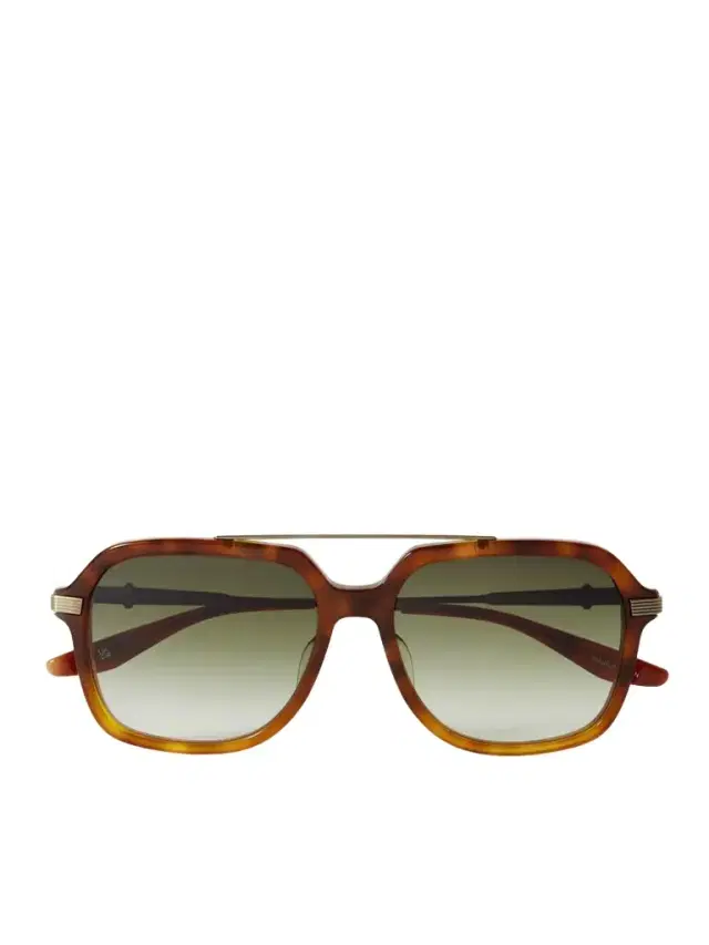D. Ellis Aviator-style Tortoiseshell Acetate Sunglasses