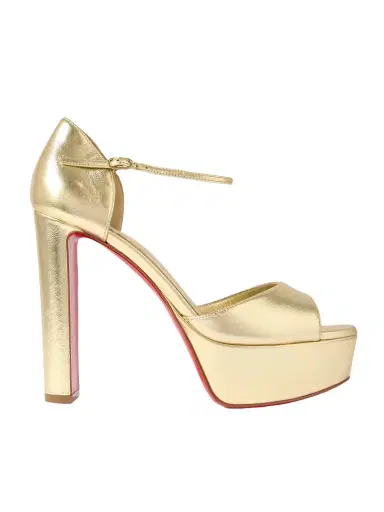 Christian Louboutin Sandaloo 130 Mirrored-leather Platform Sandals | Thumbnail 1 Christian Louboutin Sandaloo 130 Mirrored-leather Platform Sandals | Thumbnail 1