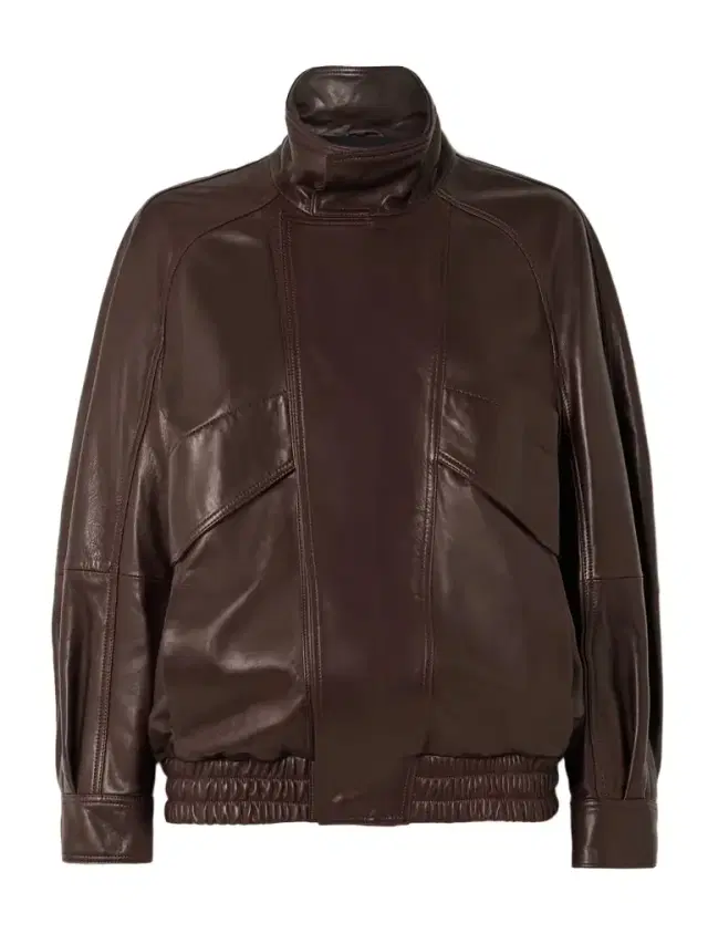 Ariste Oversized Paneled Leather Jacket