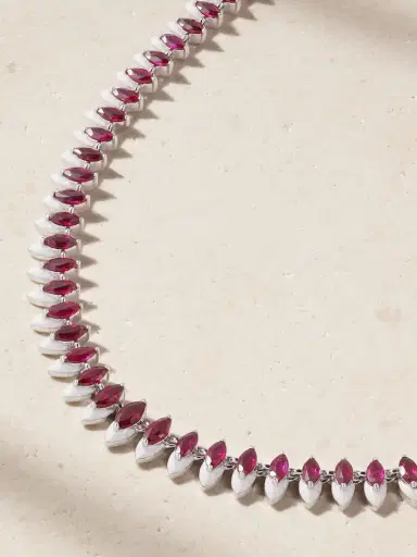 Kamyen 18-karat White Gold, Ruby And Enamel Choker | Thumbnail 4 Kamyen 18-karat White Gold, Ruby And Enamel Choker | Thumbnail 4